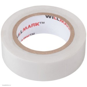 Изолента ПВХ самозатухающая WILLMARK белая 11013 Изолента ПВХ самозатухающая WILLMARK белая 11013