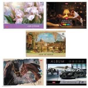 Альбом для рисования А4 48 листов спираль обложка картон HATBER 205х300 мм 104846-1