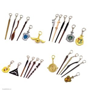 Коллекционный набор металлических брелоков Гарри Поттер премиум 6шт Hogwarts HP8550-4