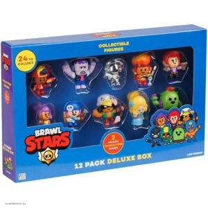 Набор коллекционных фигурок Brawl Stars, 12 шт. в коробке, 3 редких героя: Спайк, Мэг и Амбер, 1/6