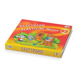 Пластилин классический ГАММА Мультики 12 цветов 240 г со стеком картонная упаковка 280018/281018 280018 281018