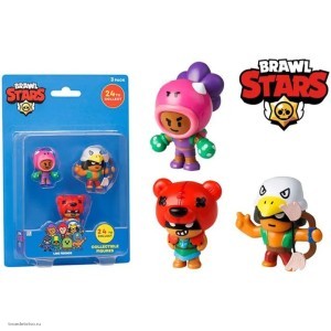 Коллекционная фигурка Brawl Stars, 3 шт. в блистере, Роза, Бо и Нита , 1/24