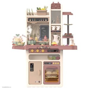 Детская кухня Master Chef, бежевая, пар, вода, музыка, свет, звук 65 предметов Funky Toys FT88310