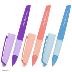 Ручка стираемая гелевая с эргономичным грипом 12 шт BRAUBERG REPEAT COLOR, СИНЯЯ, ассорти, 0,5мм,144072