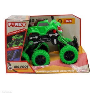Инерционная машинка Внедорожник 6х6 зеленая Funky Toys FT97943