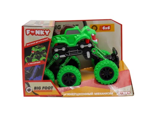 Инерционная машинка Внедорожник 6х6 зеленая Funky Toys FT97943