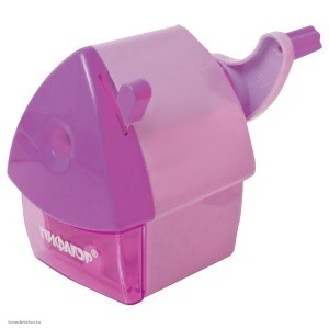 Точилка механическая ПИФАГОР Домик гнома металлический механизм корпус розовый 270424 Точилка механическая ПИФАГОР Домик гнома металлический механизм корпус розовый 270424