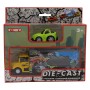 Набор грузовик + машинка die-cast зеленая спусковой механизм 1:60 Funky toys FT61055