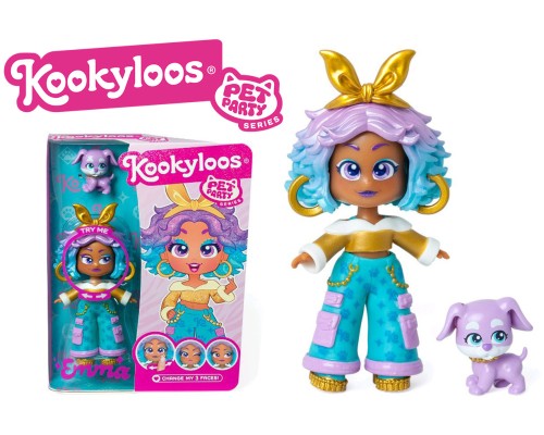Игровой набор KOOKYLOOS PETS PARTY кукла EMMA и питомец