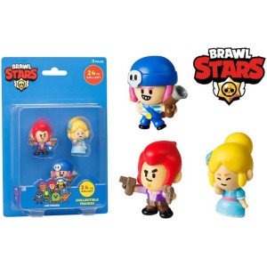 Коллекционная фигурка Brawl Stars, 3 шт. в блистере, Кольт, Пайпер и Пэнни, 1/24