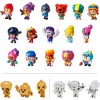 Набор коллекционных фигурок Brawl Stars, 8 шт. в коробке, 2 редких героя: Спайк и Сэнди, 1/6