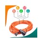 Удлинитель уличный силовой кабель без заземления ПВС 50 метров оранжевый для бытовой строительной насосной техники 1R-50Ор