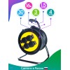 Удлинитель на катушке 4 гнезда ПВС с/з IP44 3х1 5мм 30 м 4R4-30