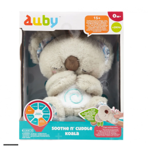Ауби. Плюшевая игрушка Коала для засыпания свет и звук. TM Auby