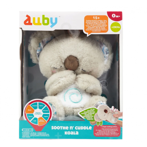 Ауби. Плюшевая игрушка Коала для засыпания свет и звук. TM Auby