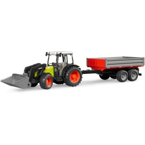 Трактор Claas Nectis 267 F с погрузчиком и прицепом Bruder