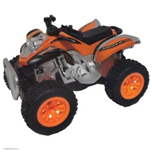 Квадроцикл die-cast инерционный механизм рессоры свет звук оранжевый