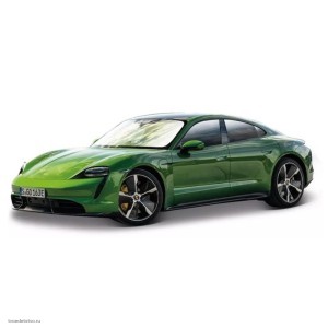 Машинка Maisto Porsche Taycan Tubro S, со светом и звуком, 1:24, цвет зелёный