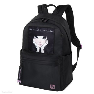 Рюкзак BRAUBERG FASHION CITY универсальный карман-антивор Romantic Anime черный 44х31х16 см 270808 Рюкзак BRAUBERG FASHION CITY универсальный карман-антивор Romantic Anime черный 44х31х16 см 270808
