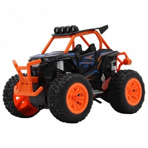 Багги Die-Cast, инерционный механизм, свет, звук, цвет оранжевый, масштаб 1:24, Funky Toys, FT61062
