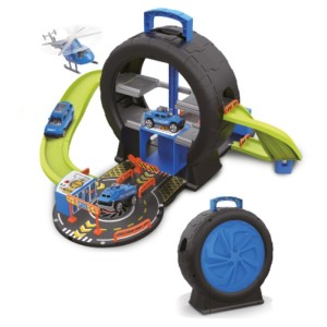 Портативный игровой набор в колесе Funky Toys - полицейский участок, синий FT0512794