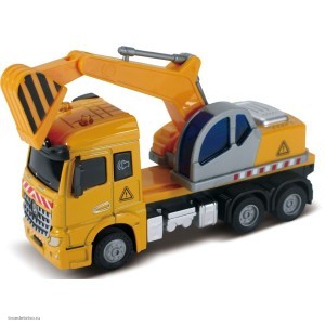 Экскаватор кабина die-cast инерционный механизм свет звук 1:43 Funky toys FT61080