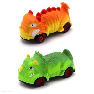 Скоростные динозавры игровой набор  с 2 фрикционными машинками 2 вида Speedy Dinos K02SPD002