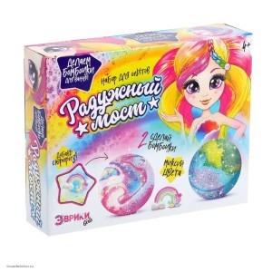 Набор для опытов Бомбочки для ванны Радужный мост ЭВРИКИ 4514169 Набор для опытов Бомбочки для ванны Радужный мост ЭВРИКИ 4514169