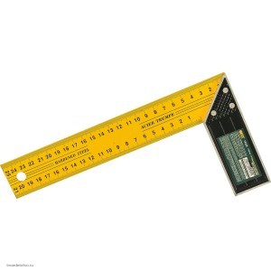 Угольник столярный желтый усиленный 250 мм 19425 Угольник столярный желтый усиленный 250 мм 19425