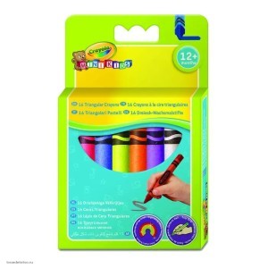 16 смываемых треугольных восковых мелков 52-016Тu ЮНИТОЙС