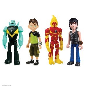 76711 Ben 10 набор Мегапак из 4 фигурок XL 28 см Человек-огонь Бен 10 Алмаз Кевин 11
