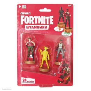 Штампик Fortnite 7 5 см серия 2 24в. по 3 шт./блистер 6/24