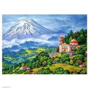 Пазл Trefl Пейзаж у подножия вулкана (10431), 1000 дет., разноцветный