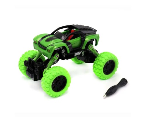 Машинка багги DIY 17 см металлическая зеленого цвета Funky Toys 1/72 YS0281528