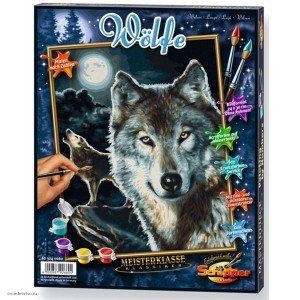 Раскраска по номерам «Волки» Schipper