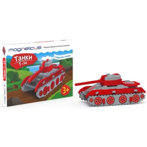 Игрушка сборная из мягких элементов Танки Т-34 Magneticus TCN-009