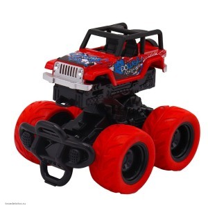 Фрикционная машинка-сафари Funky Toys, с краш-эффектом, 4х4, красная