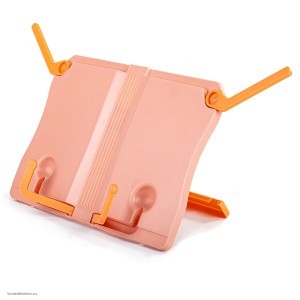 Подставка для книг ЮНЛАНДИЯ регулируемый наклон прочный ABS-пластик розовая 237906
