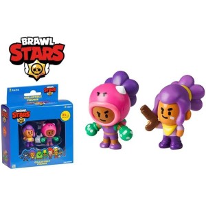 Коллекционные фигурки Brawl Stars, 2 шт. в коробке с окном, Шелли и Роза, 1/12