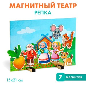 Театр по мотивам русской народной сказки «Репка» Набор развивающих магнитов. 