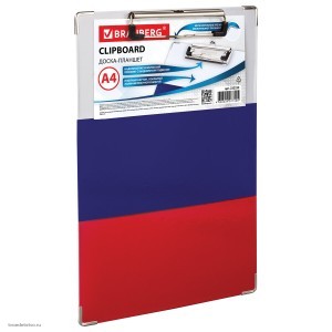 Доска-планшет с прижимом А4 BRAUBERG Flag 232235
