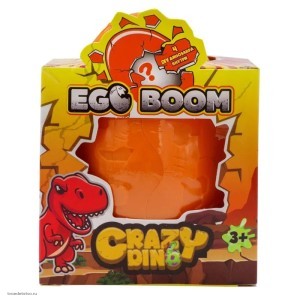 Коллекционная фигурка-сюрприз динозавра с картой Egg Boom в коллекции 6 героев Crazy Dino CD05