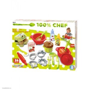 Игровой набор посуды 100% Chef Pro-Cook с продуктами, 26 предметов