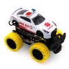 Инерционная машинка скорой помощи die-cast с желтыми колесами и краш-эффектом 15 5 см