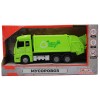 Мусоровоз, кабина Die-Cast, инерционный механизм, свет, звук, зеленый, масштаб 1:43