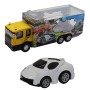 Набор грузовик + машинка die-cast белая спусковой механизм 1:60 Funky toys FT61050