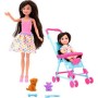 Кукла Мила с куклой Вики в коляске и с собачкой