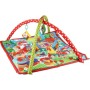 Детский игровой коврик-ростомер с мягкими игрушками-пищалками на подвеске в кор.