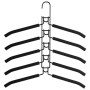 Вешалка-плечики трансформер 5 плечиков металл с покрытием черные BRABIX 607474