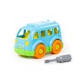 Конструктор-транспорт Автобус малый 15 элементов в пакете голубой 78995-1